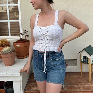 Eyelet Summer Cropped Top